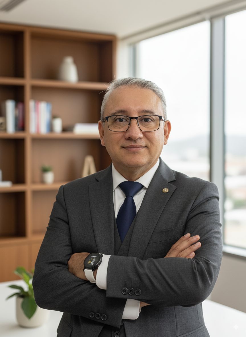 Hugo Vecino, experto en reforma educativa, retrato profesional
